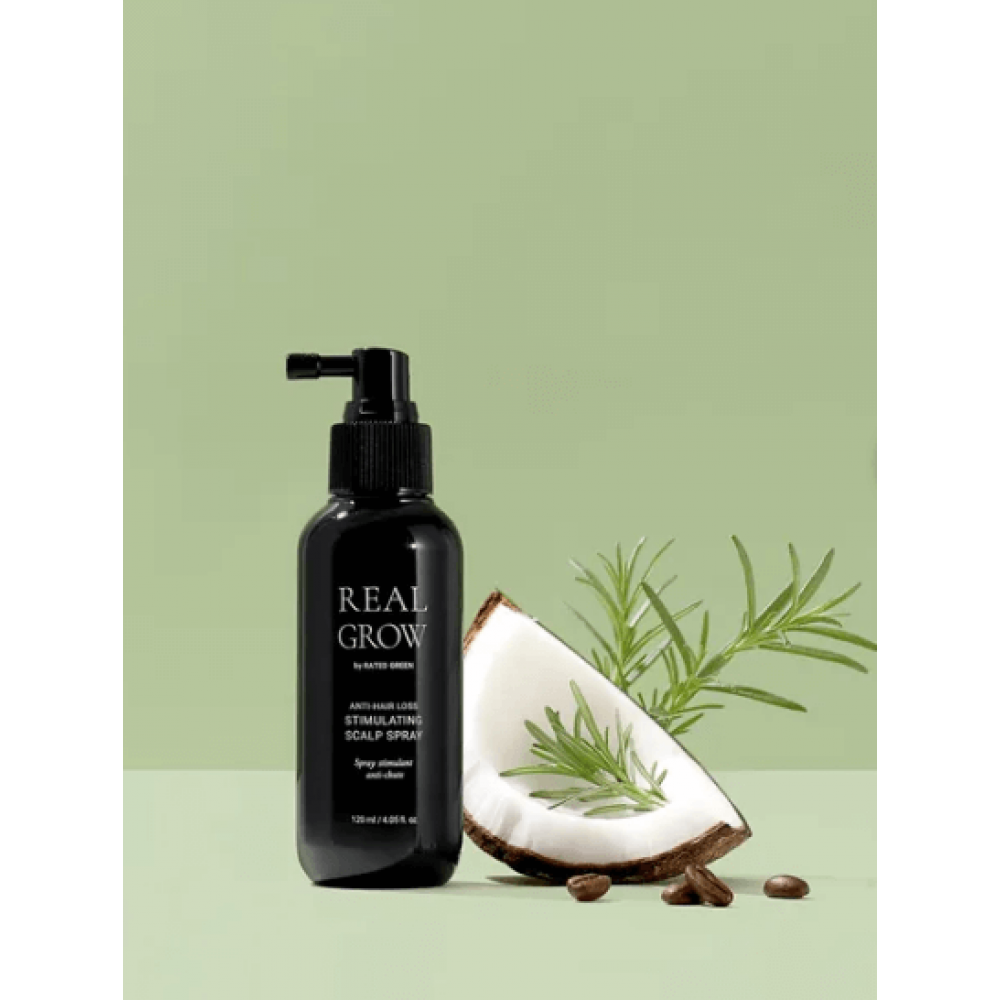 Стимулирующий спрей против выпадения волос - Rated Green Real Grow Anti-Hair Loss Stimulating Scalp Spray фото 4