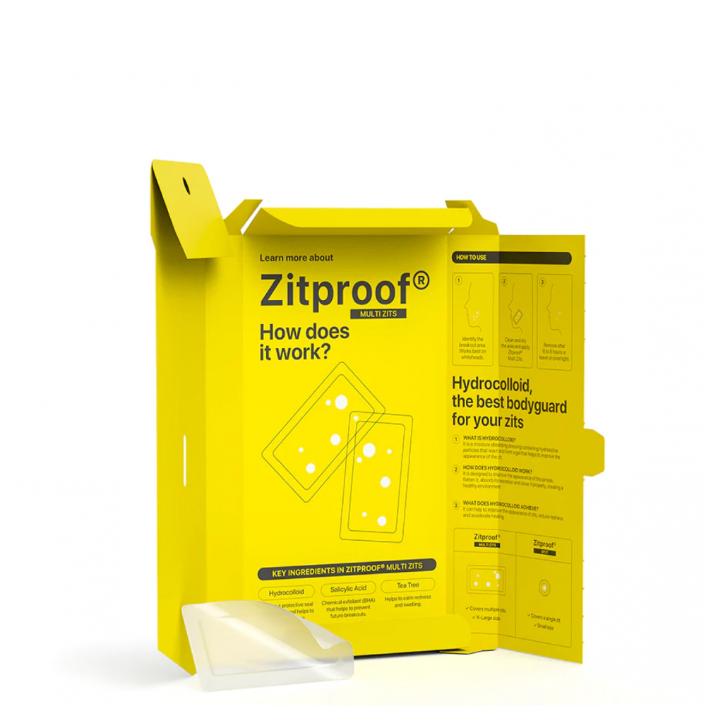 Гідроколоїдні пластирі XL для щік, підборіддя та лоба - Acnemy Zitproof Multizits фото 2