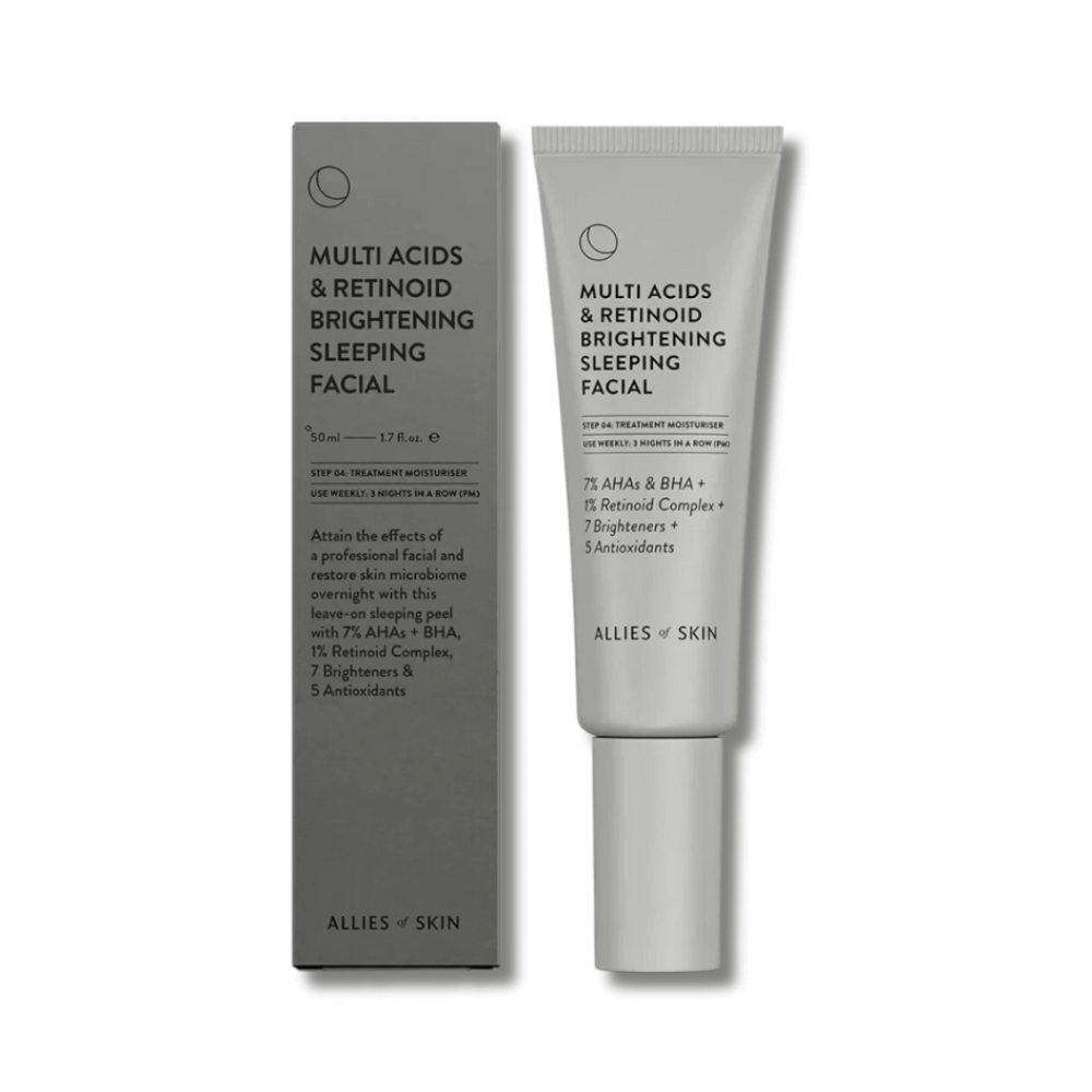 Ночной мультикислотный пилинг - Allies of Skin Multi Acides & Retinoid Brightening Sleeping Facial фото