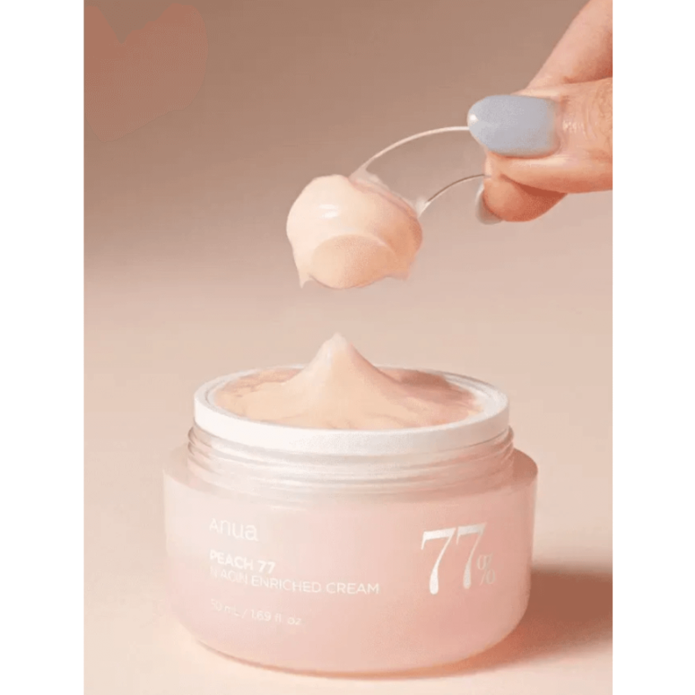 Легкий зволожуючий крем для зневодненої шкіри з екстрактом персика - Anua Peach 77% Niacin Enriched Cream фото 4