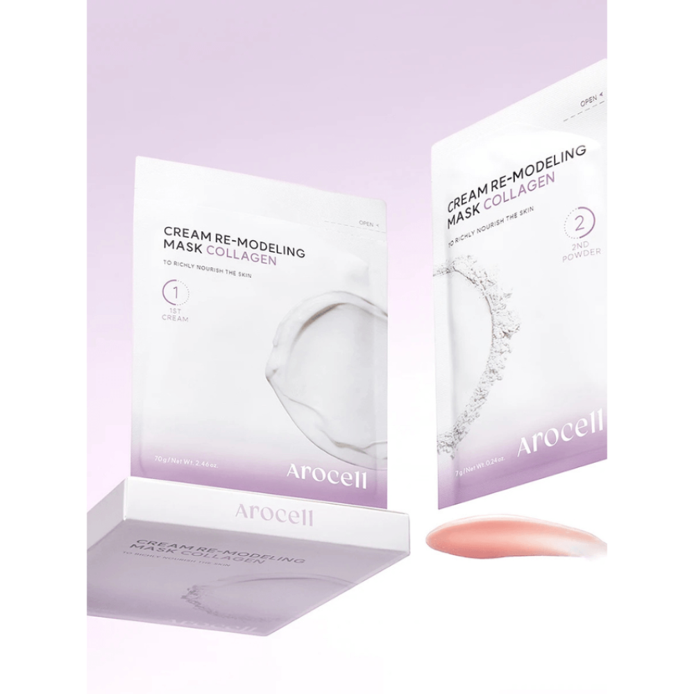 Альгинатная маска с коллагеном для упругости кожи - Arocell Cream Remodeling Mask Collagen фото 3