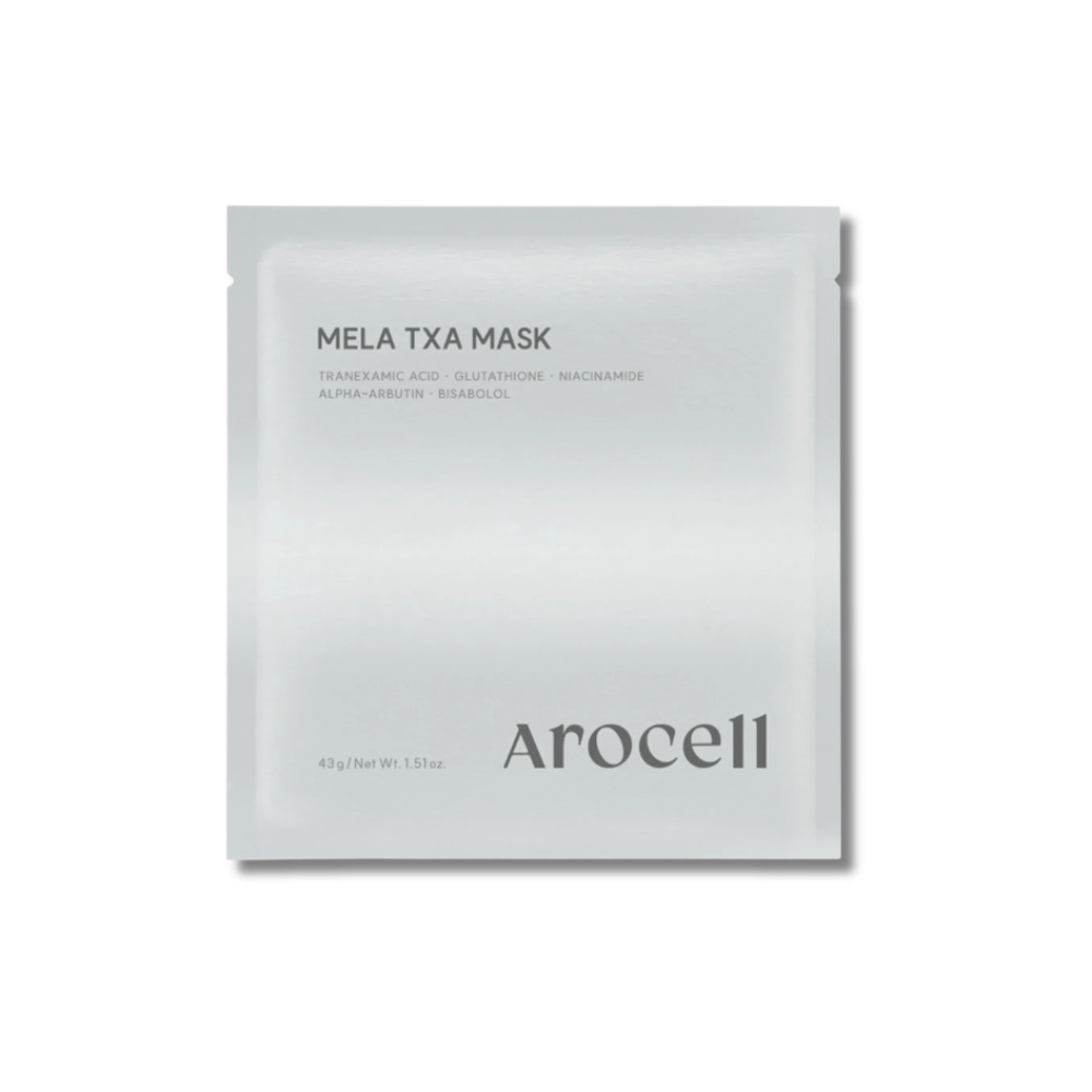 Гидрогелевая маска с транексамовой кислотой, глутатионом и арбутином - Arocell Mela TXA Mask фото