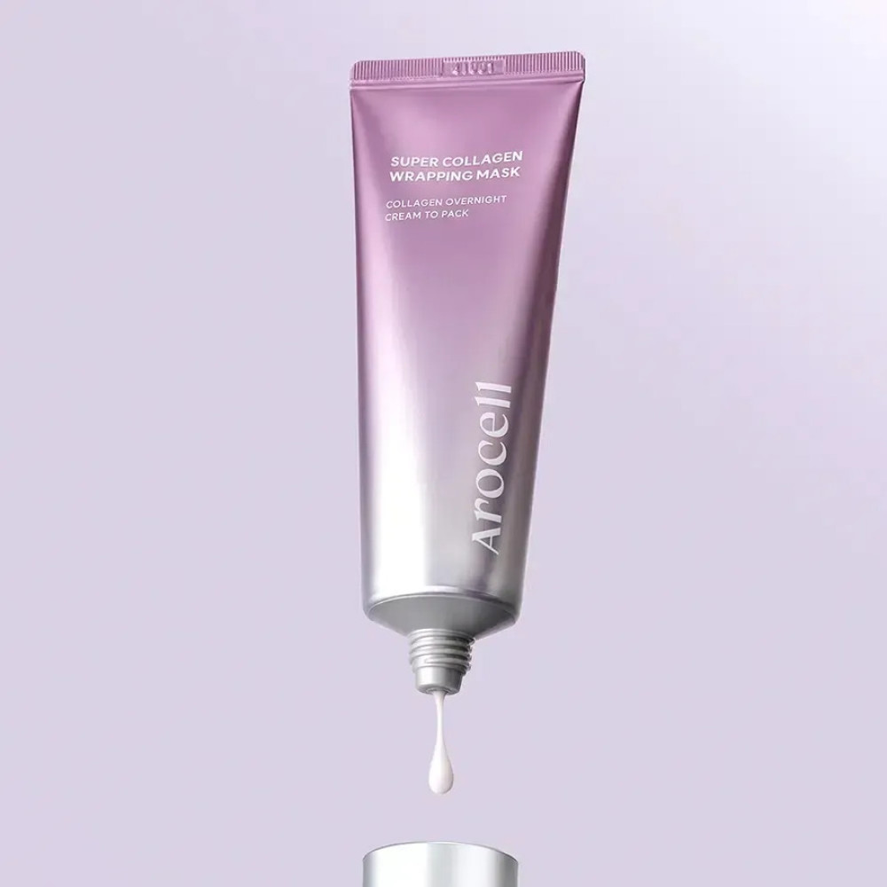 Маска-пленка с коллагеном для увлажнения и лифтинга - Arocell Super Collagen Wrapping Mask фото 2