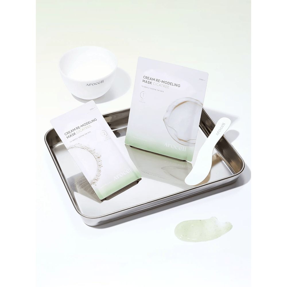 Успокаивающая альгинатная маска с центеллой и чайным деревом - Arocell Cream Remodeling Mask Cicatree фото 3