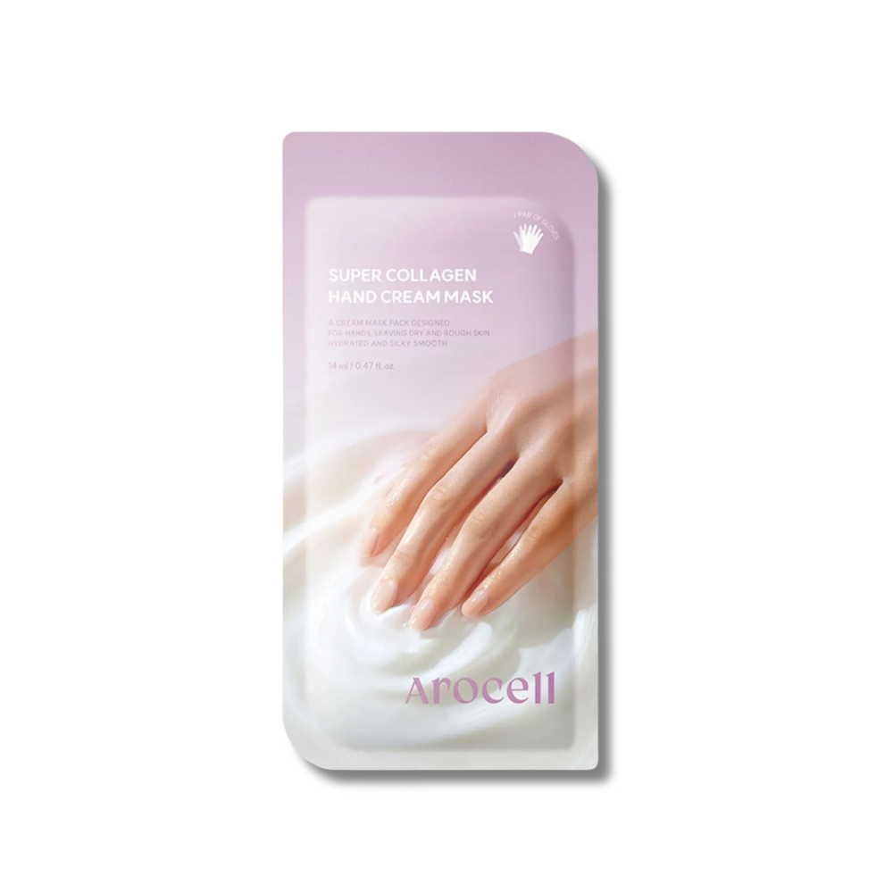 Зволожувальна маска-рукавички для рук з колагеном - Arocell Collagen Hand Cream Mask фото