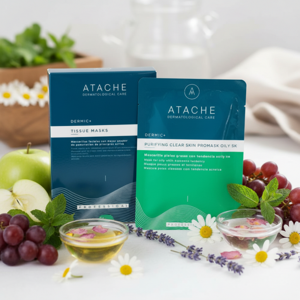 Очищуюча маска для догляду за жирною шкірою - Atache Dermic+ Purifying Clear Skin Promask Oily Sk фото 2