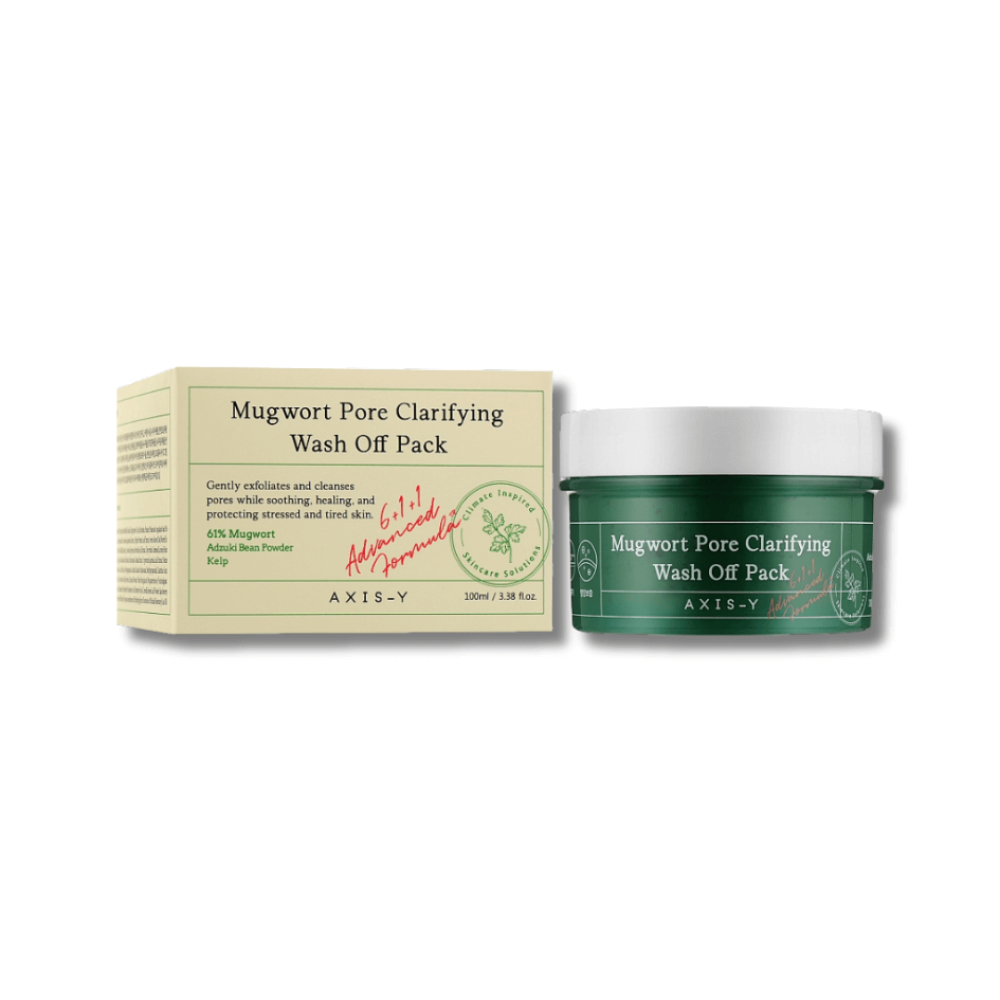Глиняная маска для проблемной кожи - Axis-Y Mugwort Pore Clarifying Wash Off Pack фото