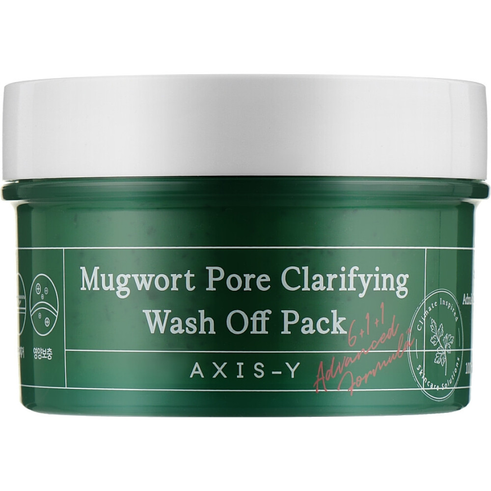 Глиняная маска для проблемной кожи - Axis-Y Mugwort Pore Clarifying Wash Off Pack фото 4