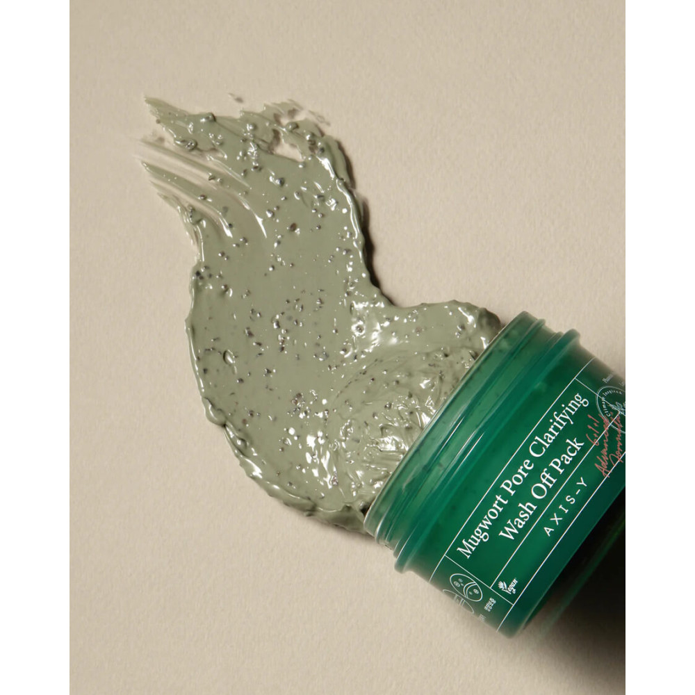 Глиняная маска для проблемной кожи - Axis-Y Mugwort Pore Clarifying Wash Off Pack фото 3