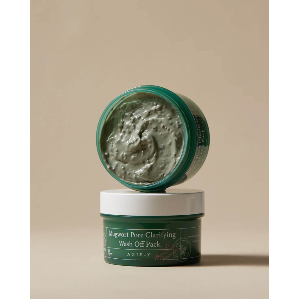 Глиняная маска для проблемной кожи - Axis-Y Mugwort Pore Clarifying Wash Off Pack фото 2