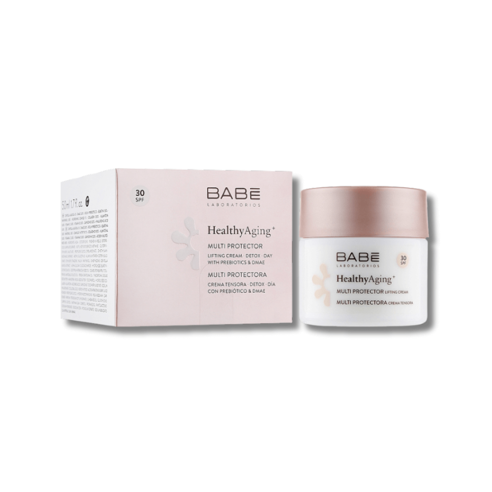 Денний мультизахисний ліфтинг крем з DMAE та SPF 30 - Babe Laboratorios Healthy Aging Multi Protector Lifting Cream SPF30 фото