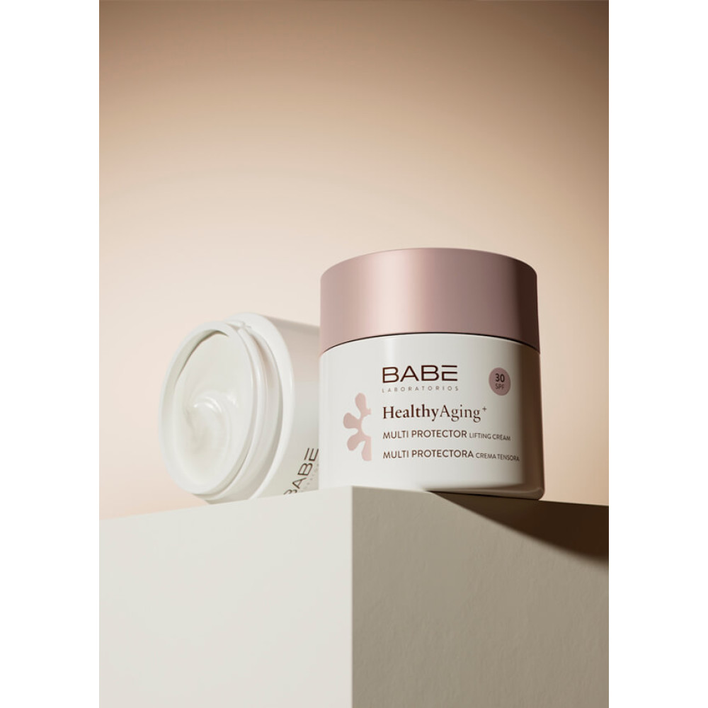 Денний мультизахисний ліфтинг крем з DMAE та SPF 30 - Babe Laboratorios Healthy Aging Multi Protector Lifting Cream SPF30 фото 3