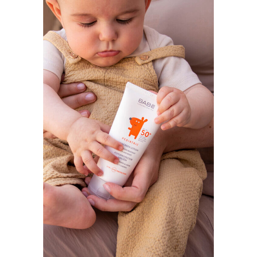 Дитячий сонцезахисний лосьйон для обличчя та тіла SPF 50+ - Babe Laboratorios Pediatric Sunscreen Lotion SPF 50+ фото 3