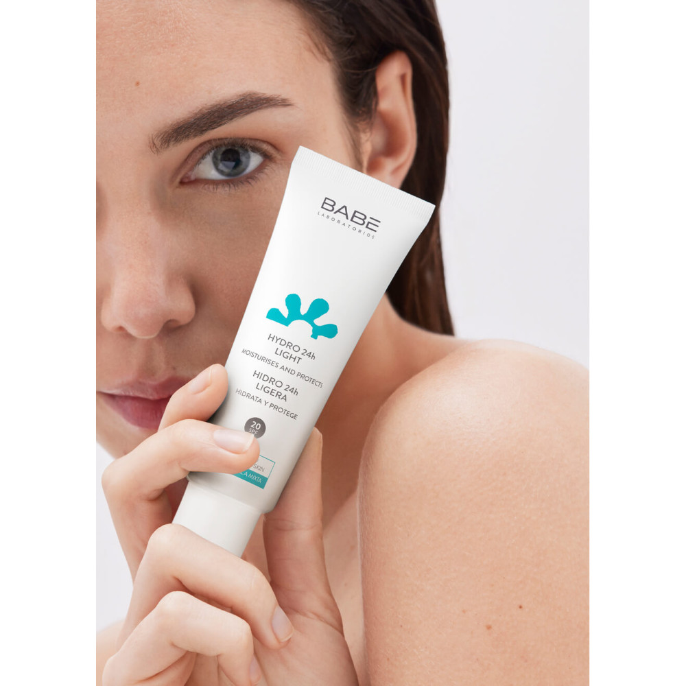Легкий крем для обличчя "24 години зволоження" з SPF20 - Babe Laboratorios Hydro 24h Light Texture SPF 20 Cream фото 2