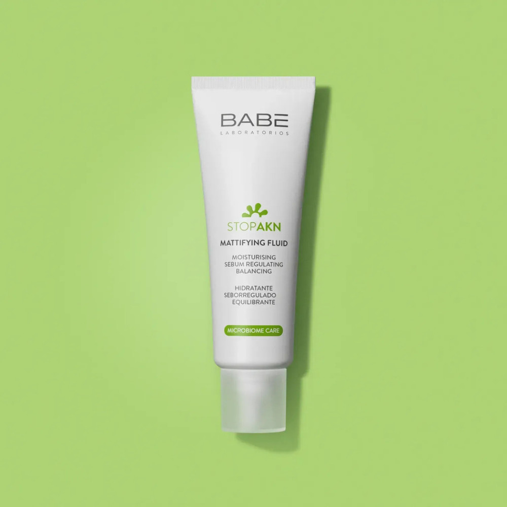 Матующий увлажняющий флюид для жирной и проблемной кожи - Babe Laboratorios Stop AKN Mattifying Fluid фото 3