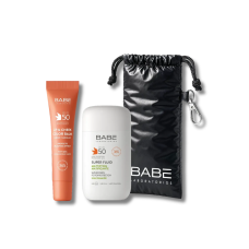 Набор для лица и губ "Nude"- Babe Laboratorios Face & Lips (Fluid + Balm) Set 
