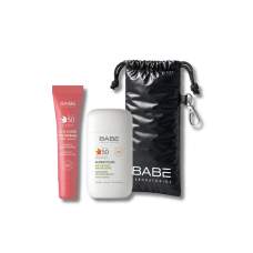 Набор для лица и губ "Pink"- Babe Laboratorios Face & Lips (Fluid + Balm) Set 