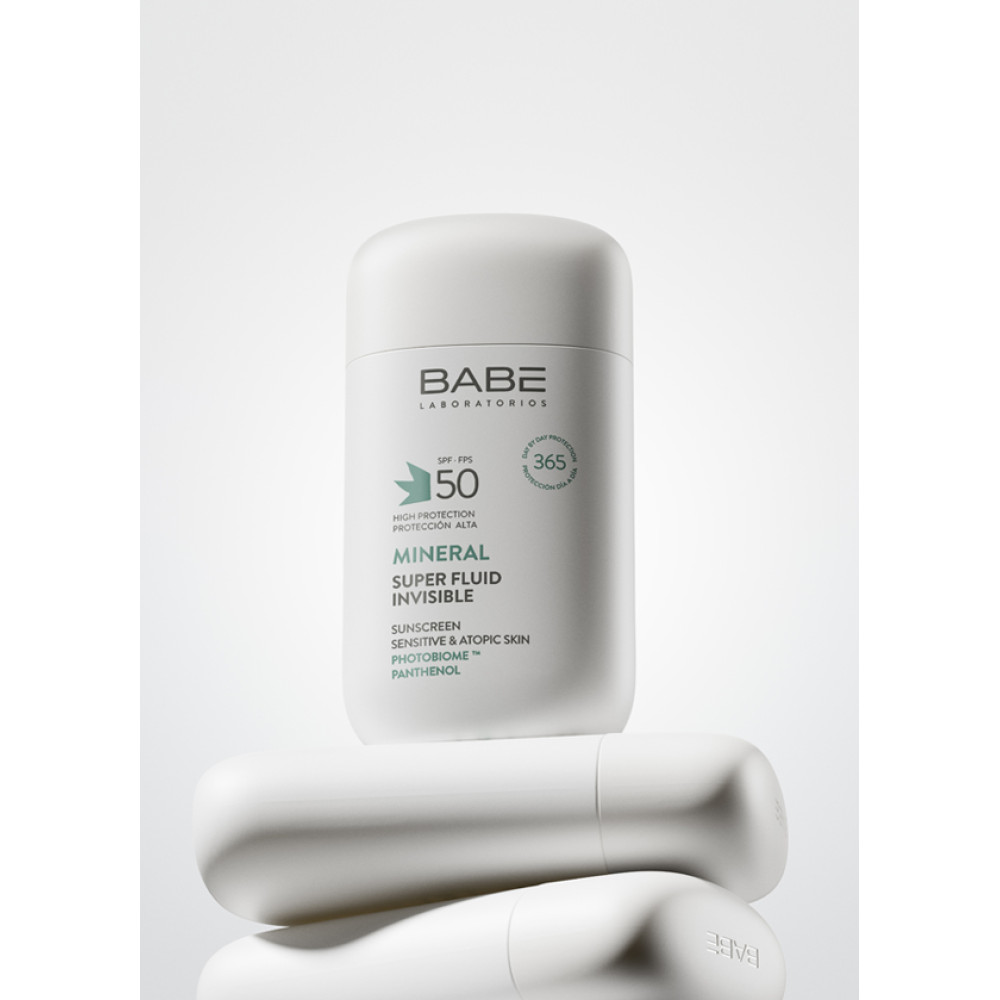 Сонцезахисний мінеральний флюїд з фізичними фільтрами SPF 50 - Babe Laboratorios Mineral Super Fluid Invisible SPF 50 фото 2