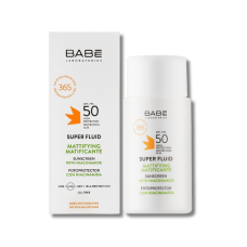 Солнцезащитный матирующий суперфлюид SPF 50 с ниацинамидом - Babe Laboratorios Mattifying Super Fluid SPF 50 