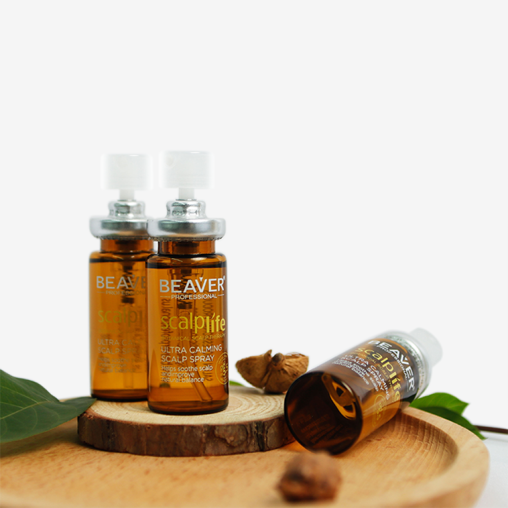 Фитоспрей для поддержки микробиому кожи головы - Beaver Professional Scalplife Botanical Therapy Ultra Calming Scalp Spray 12х10ml фото 3