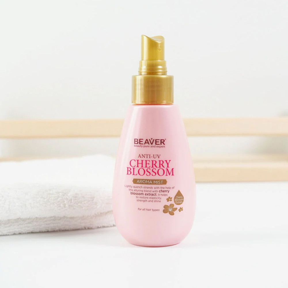 Укрепляющий спрей для волос с экстрактом цветов сакуры - Beaver Professional Anti-UV Aroma Mist Cherry Blossom Refreshing Spray фото 2