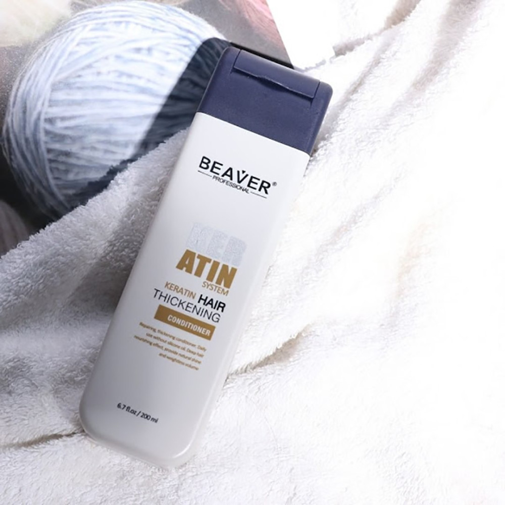 Кондиционер с кератином для густоты и уплотнения структуры волос - Beaver Professional Keratin System Conditioner фото 2
