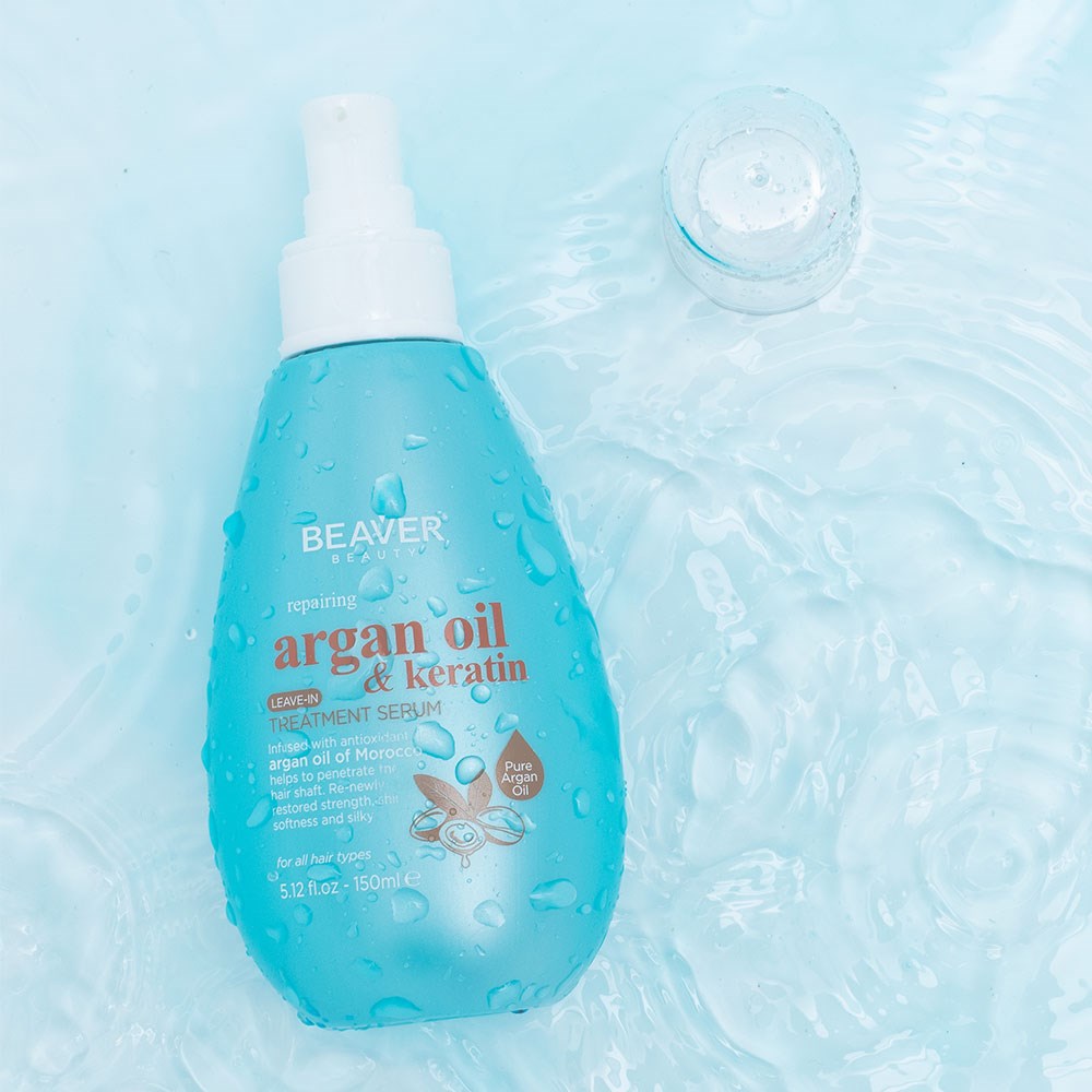 Несмываемый бальзам с аргановым маслом - Beaver Professional Argan Oil of keratin Leave-in Treatment Serum фото 2