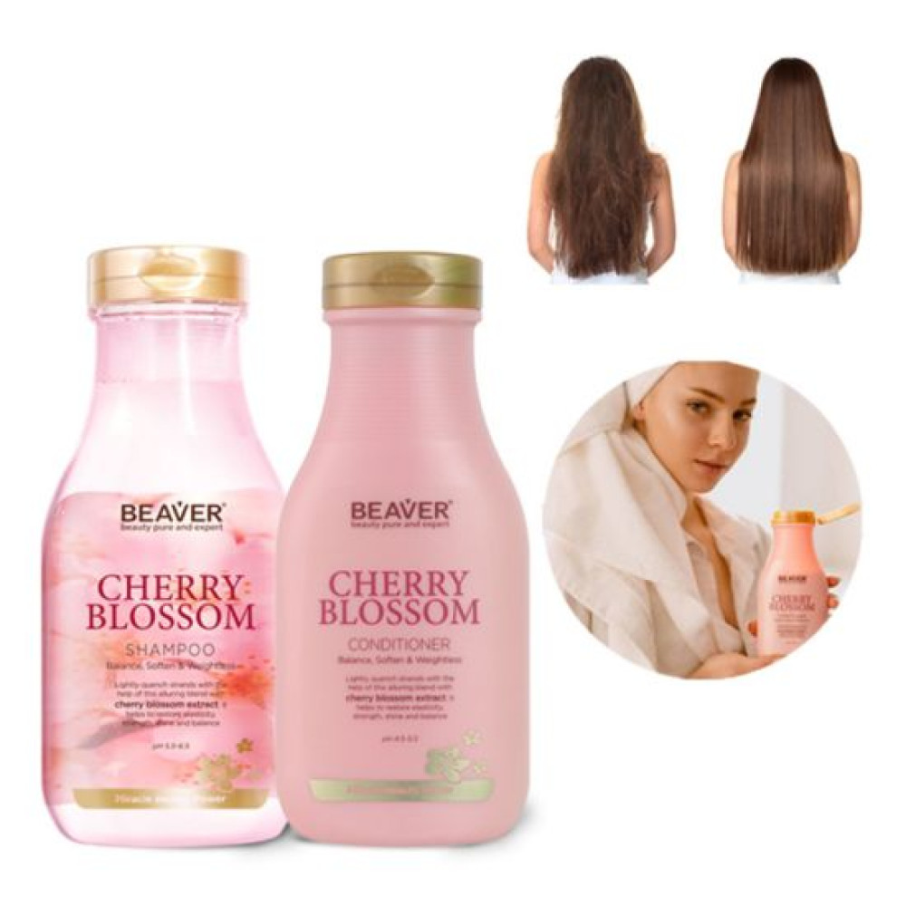 Шампунь для ежедневного использования с экстрактом цветов сакуры - Beaver Professional Cherry Blossom Shampoo фото 2