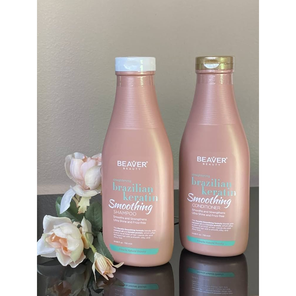 Шампунь з кератином для еластичності волосся - Beaver Professional Keratin Smoothing Shampoo фото 3