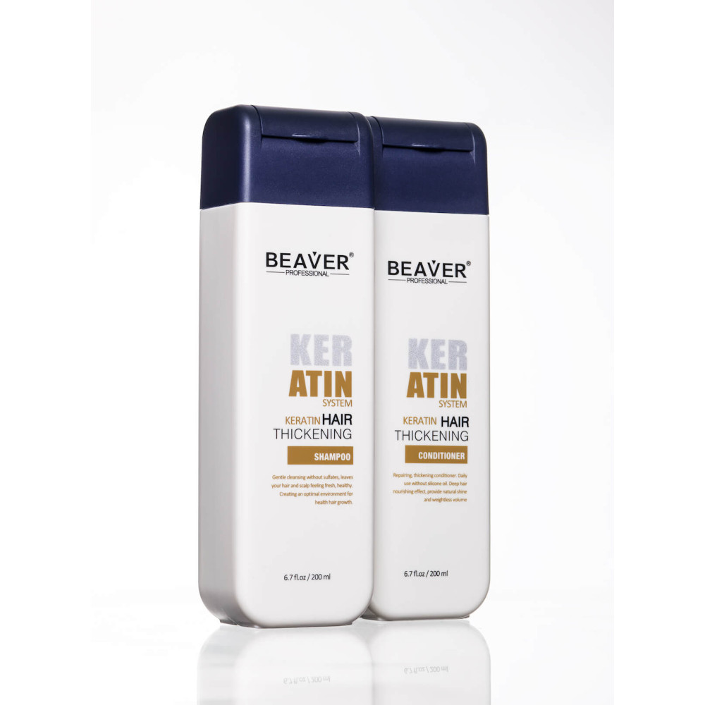 Шампунь з кератином для густоти та ущільнення волосся - Beaver Professional Keratin System Shampoo фото 4