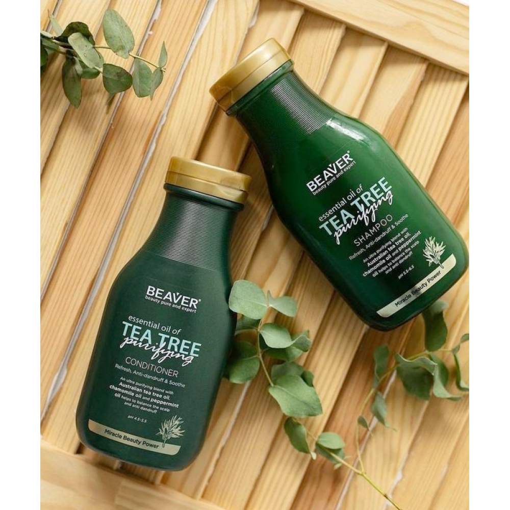 Шампунь для жирного волосся з олією чайного дерева - Beaver Professional Essential Oil of Tea Tree Shampoo фото 2