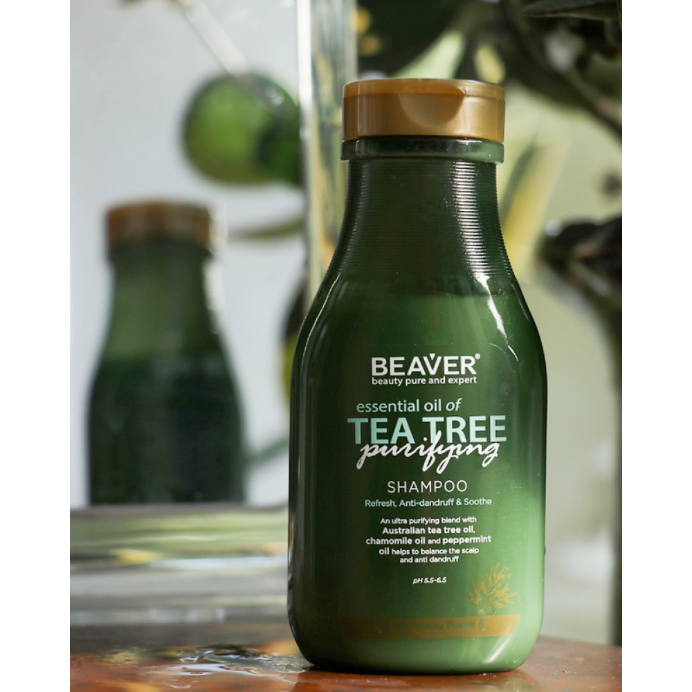 Шампунь для жирного волосся з олією чайного дерева - Beaver Professional Essential Oil of Tea Tree Shampoo фото 3