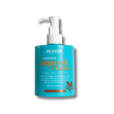 Крем с Аргановым маслом для упругих локонов - Beaver Professional Repairing Argan Oil & Keratin Curling Cream 