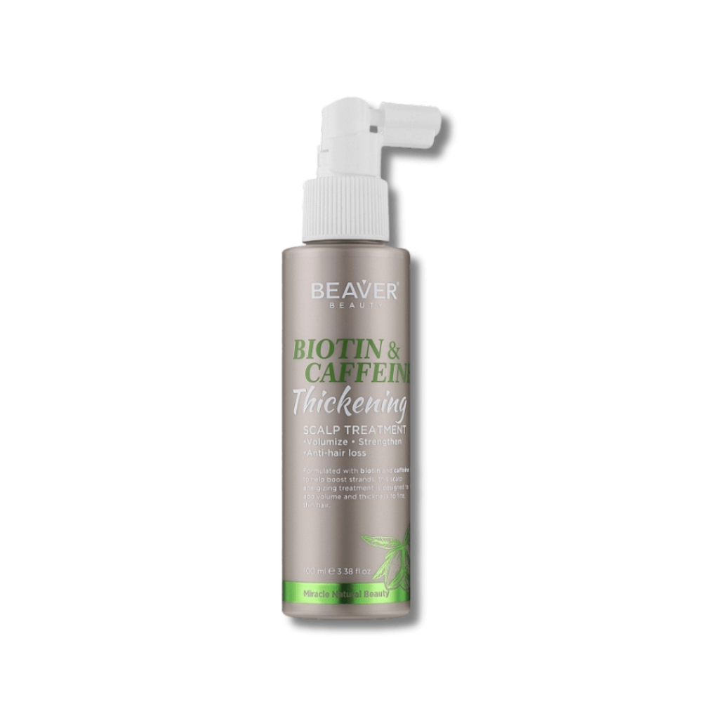 Спрей против выпадения волос с биотином и кофеином - Beaver Professional Biotin & Caffeine Thickening Scalp Treatment фото