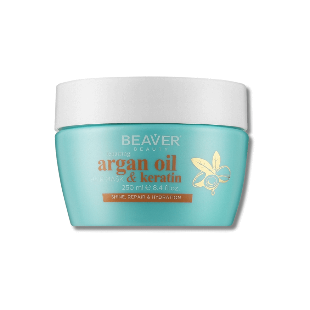 Відновлююча маска для волосся з аргановим маслом та кератином - Beaver Professional Repairing Argan Oil Hair Mask & Keratin фото