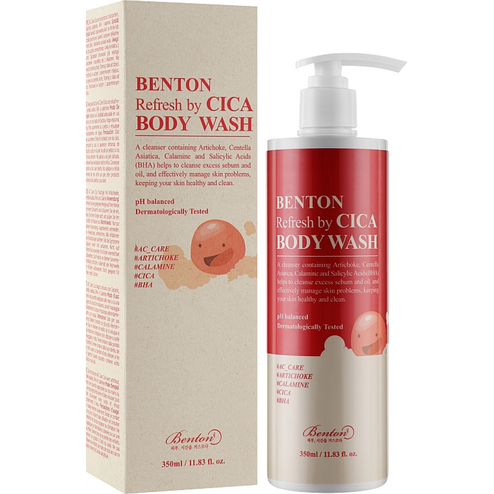 Гель для душа с центелой азиатской - Benton Refresh by Cica Body Wash фото