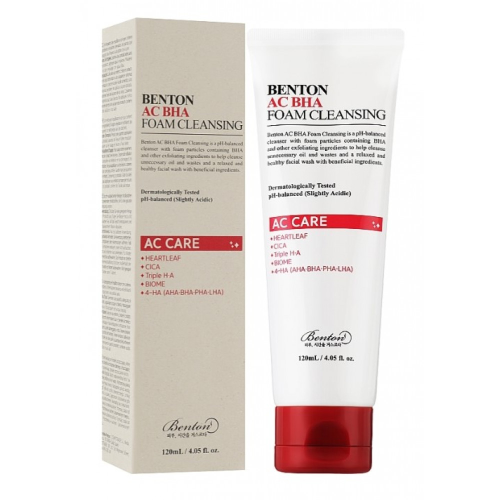 Гель-пенка для лица - Benton AC BHA Foam Cleansing фото