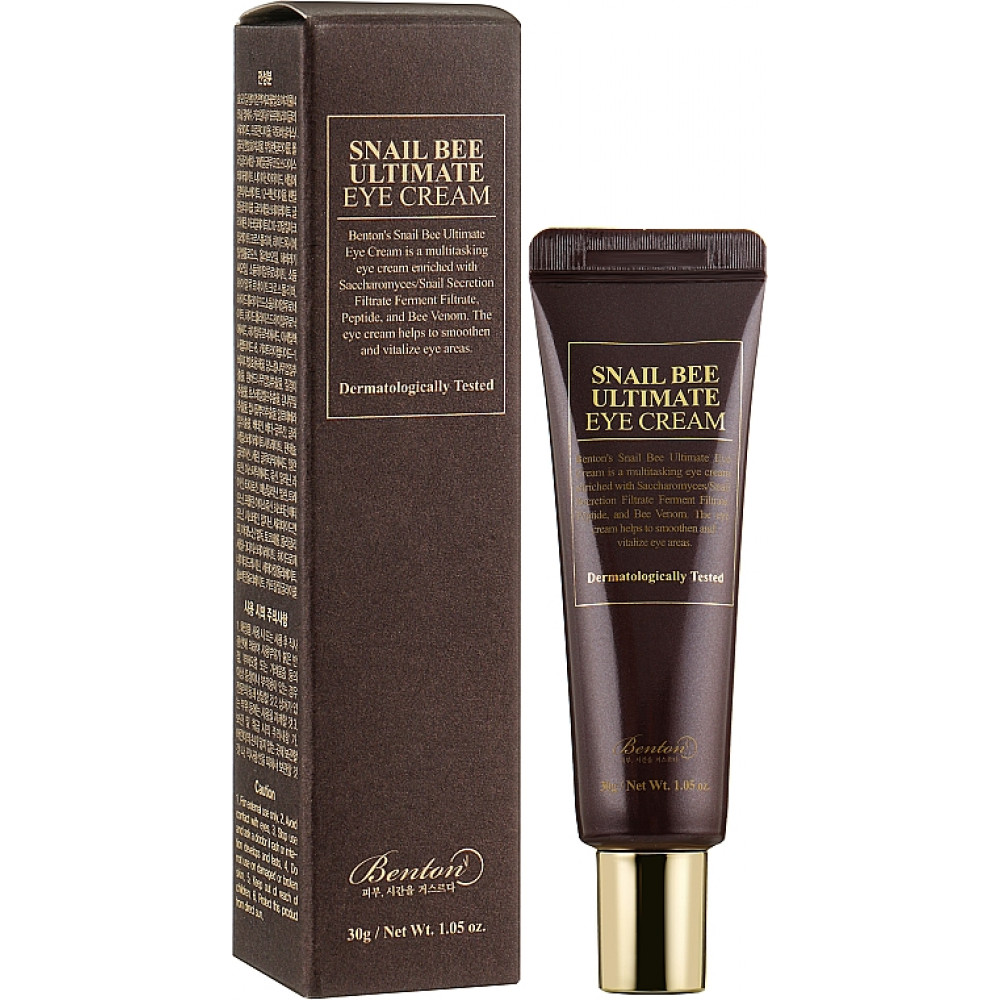 Крем для кожи вокруг глаз с ферментированным муцином улитка - Benton Snail Bee Ultimate Eye Cream фото