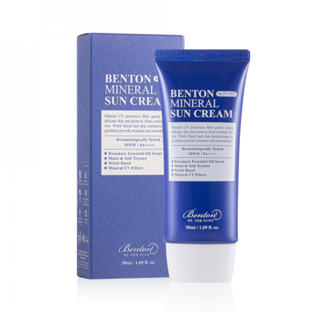 Солнцезащитный крем на минеральной основе - Benton Skin Fit Mineral Sun Cream SPF50+/PA++++ фото