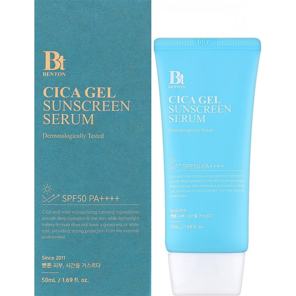 Увлажняющая солнцезащитная крем-сыворотка - Benton CICA Gel Sunscreen Serum SPF50/PA++++ фото 3
