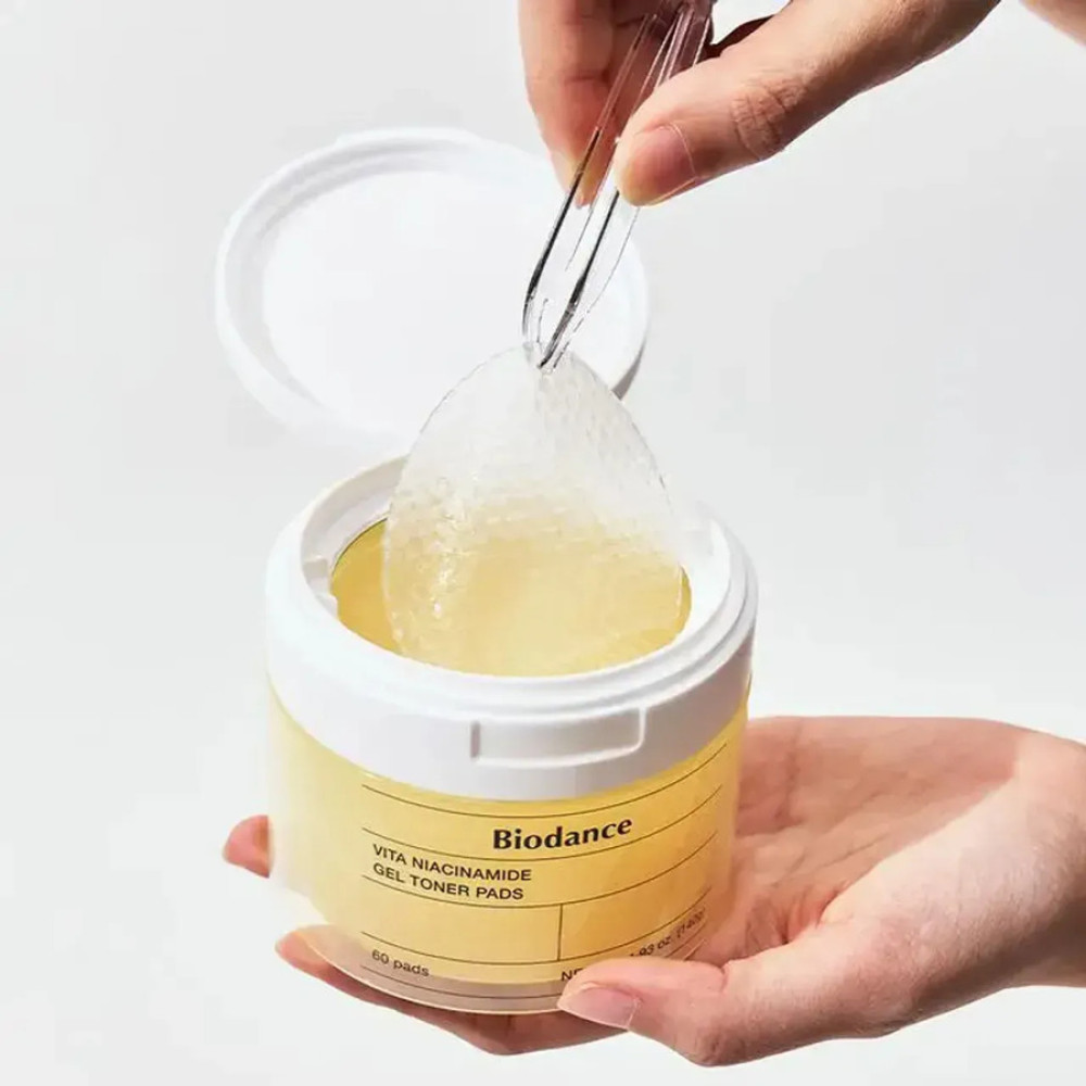 Гелевые пады для ровного тона - Biodance Vita Niacinamide Gel Toner Pad фото 2