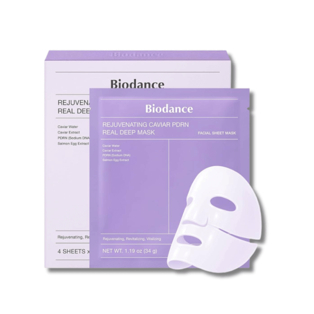 Набор омолаживающих гидрогелевых масок с PDRN - Biodance Rejuvenating Caviar PDRN Real Deep Mask фото