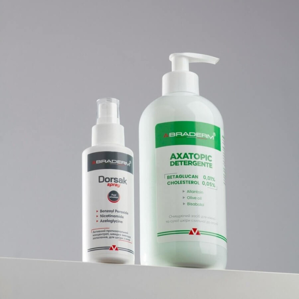 Гель для очищения нежной и сухой кожи - Braderm Axatopic Detergente Gel фото 3