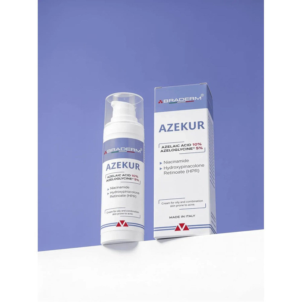 Крем для комплексного контролю акне та підтримки ремісії - Braderm Azekur Cream фото 2