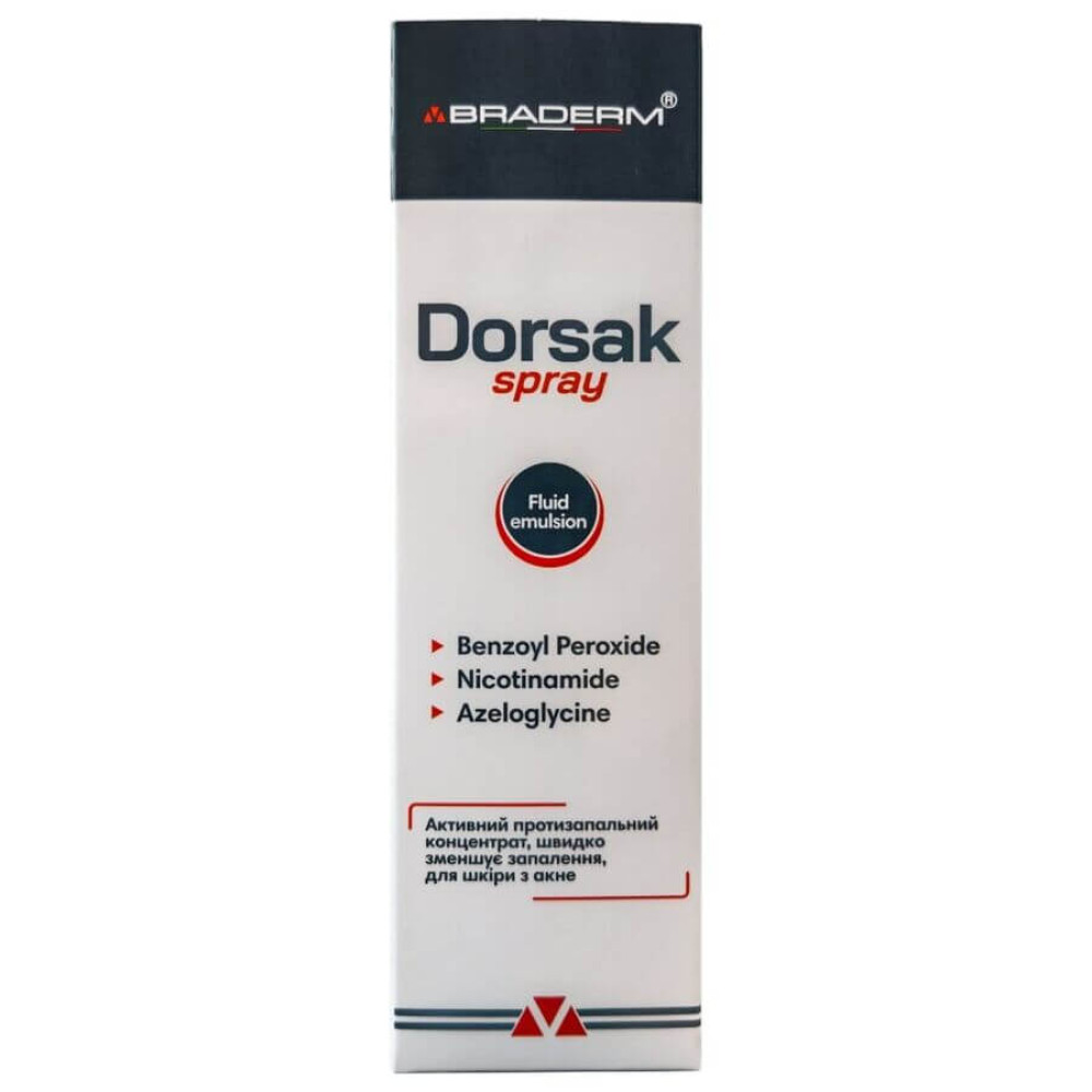 Противовоспалительный спрей-концентрат для тела - Braderm Dorsak Spray фото 2