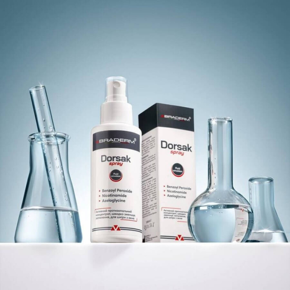 Противовоспалительный спрей-концентрат для тела - Braderm Dorsak Spray фото 3