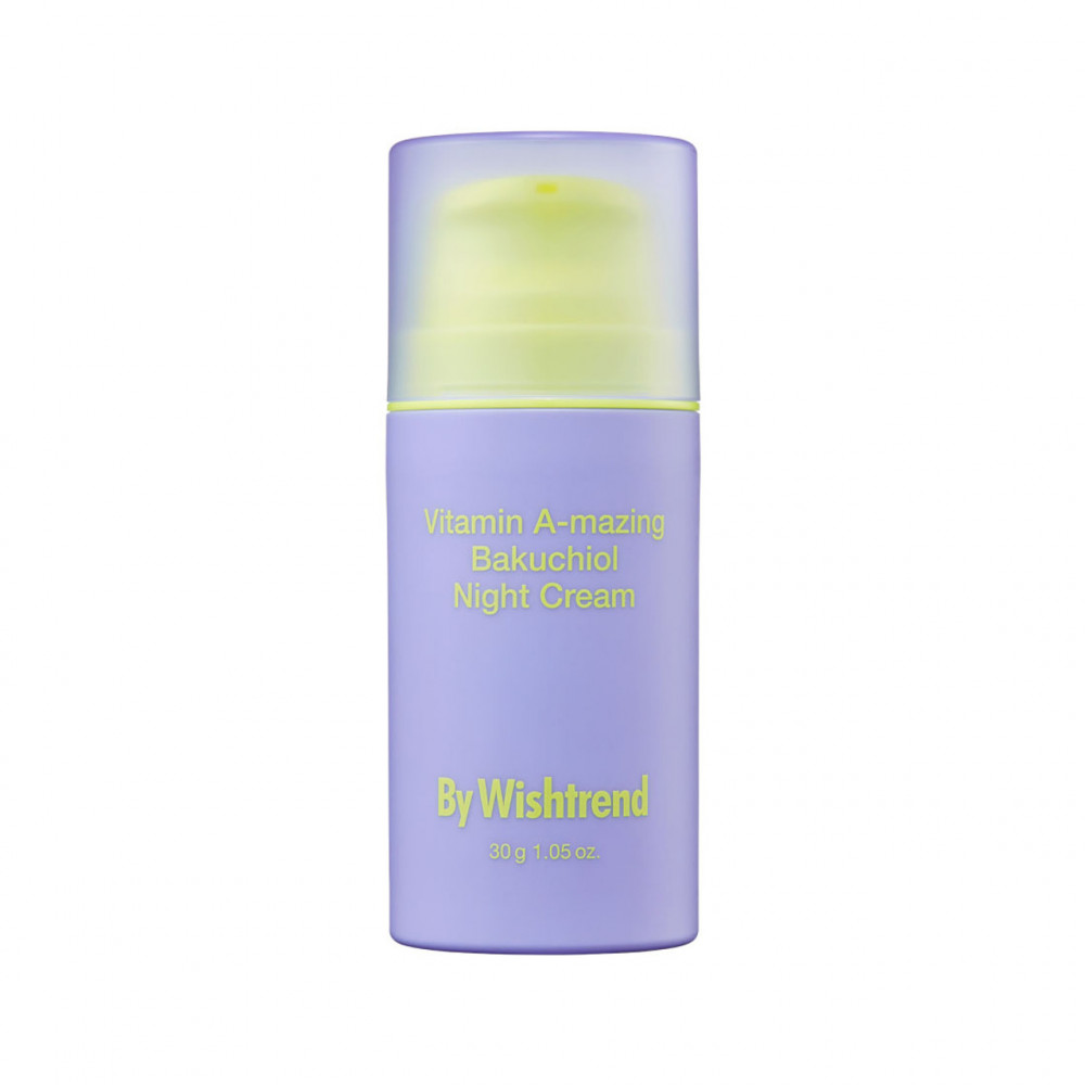Ночной крем для лица с ретинолом и бакучиолом - By Wishtrend Vitamin A-mazing Bakuchiol Night Cream фото