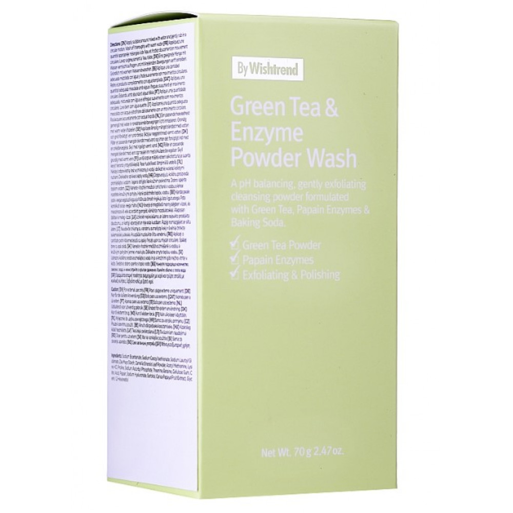 Ензимна пудра для вмивання із зеленим чаєм - By Wishtrend Green Tea & Enzyme Powder Wash фото 2