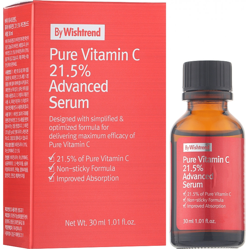 Концентрированная сыворотка для лица с витамином С - By Wishtrend Pure Vitamin C 21.5% Advanced Serum фото