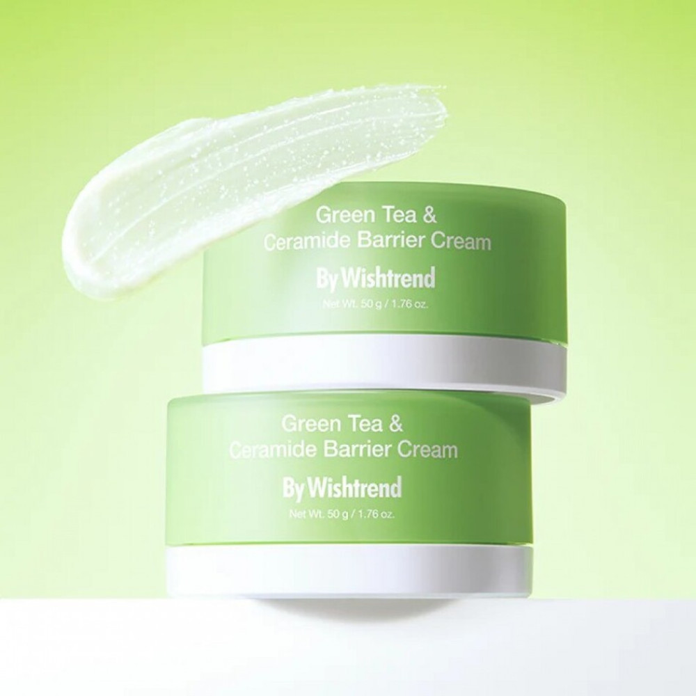 Відновлювальний крем із зеленим чаєм та церамідами - By Wishtrend Green Tea & Ceramide Barrier Cream фото 3